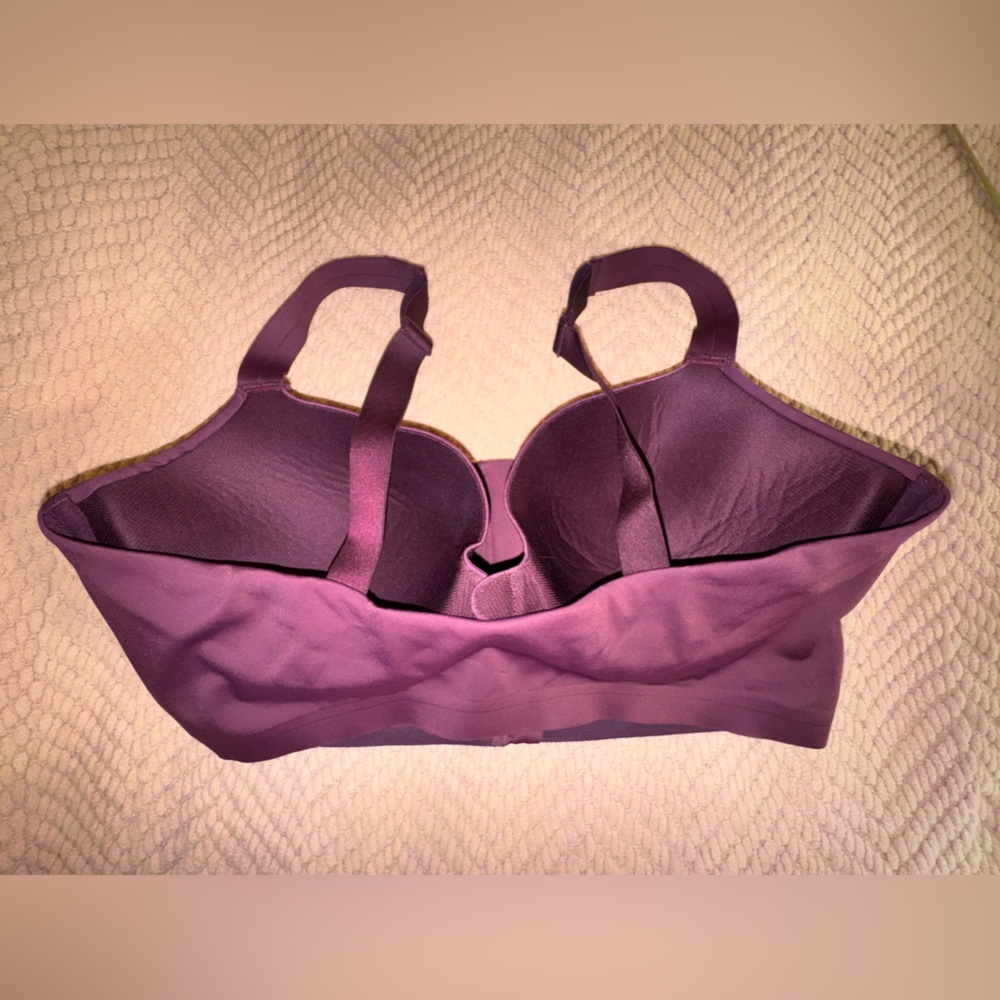 Victoria’s Secret Knockout Sport Bra 40DD Wine Longline Front Zip EUC - Picture 3 of 12